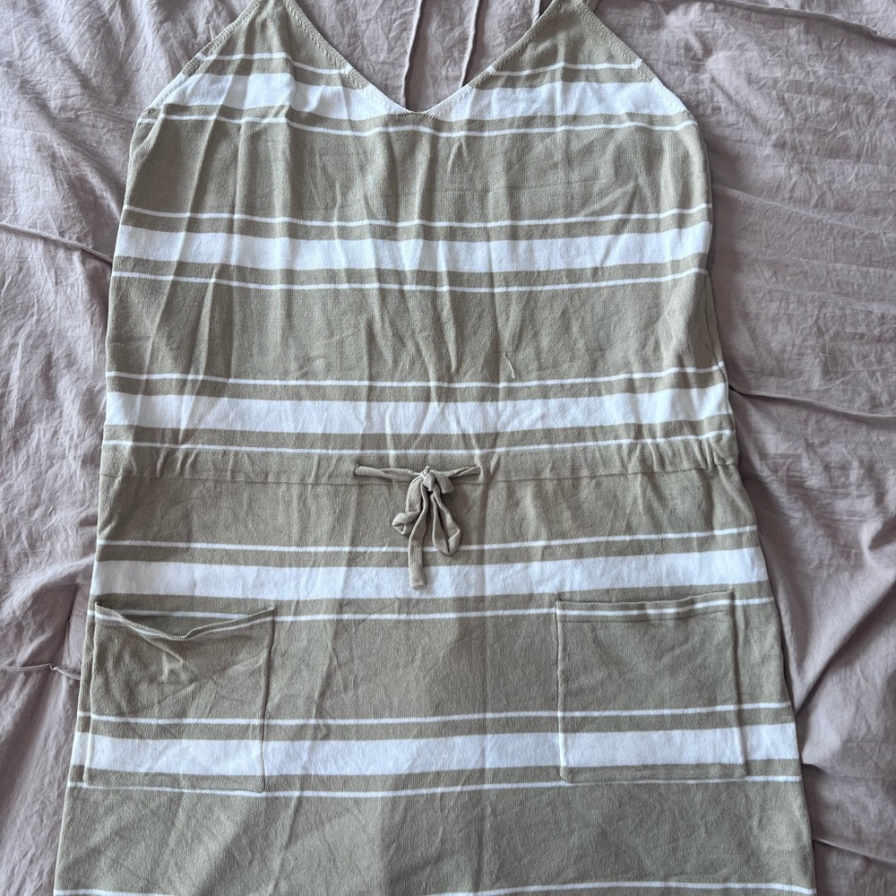 Wishlist Beige and White Knit Dress